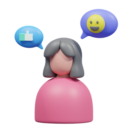 Costumer feedback character  3D Icon