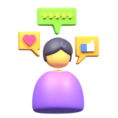 Costumer Ratings  3D Icon