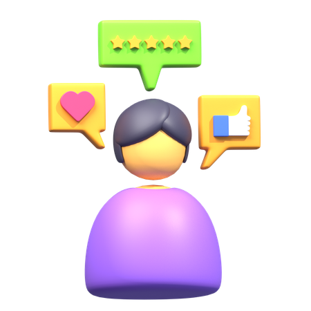 Costumer Ratings  3D Icon