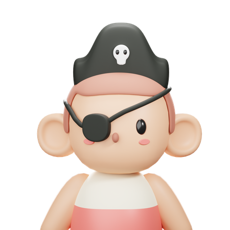 Avatar de costume de pirate  3D Icon