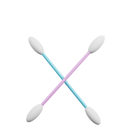 Cotton buds  3D Illustration