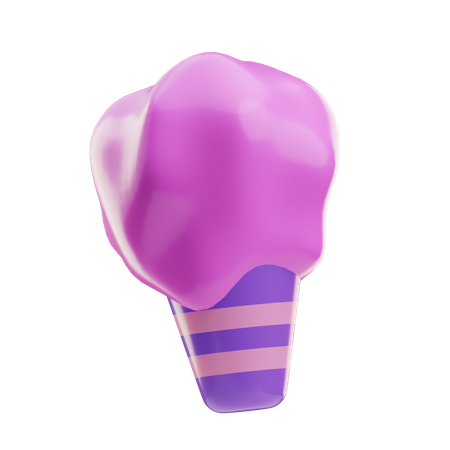 Cotton Candy  3D Icon