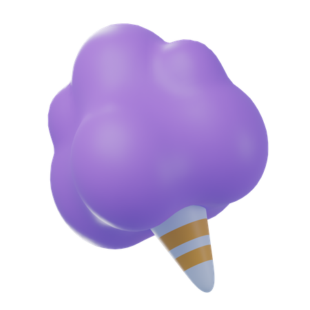Cotton Candy  3D Icon