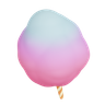 3d cotton candy logo