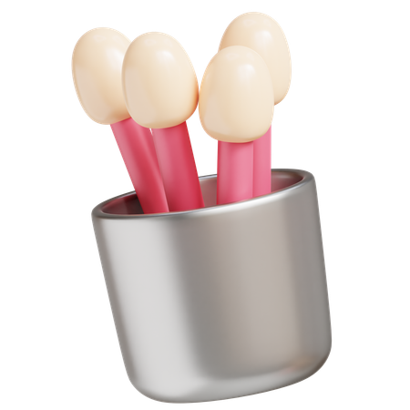 Cotton Swab  3D Icon