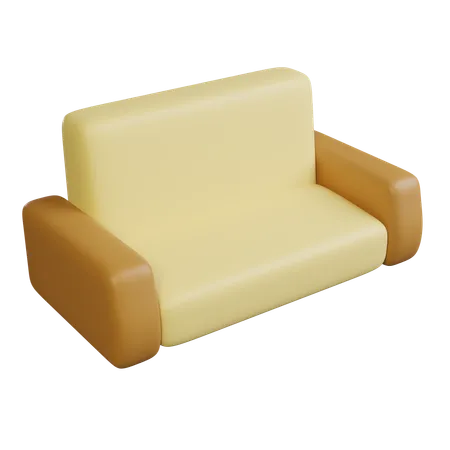 3 D Illustration Of Couch Or Sofa 3D Icon