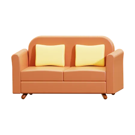 3 D Couch Icon C 3D Icon