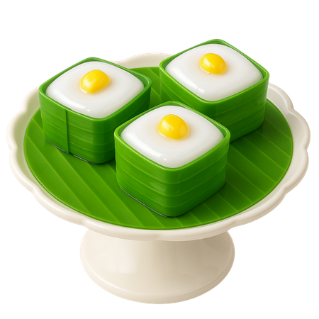 Couche de crème pâtissière à la noix de coco  3D Icon