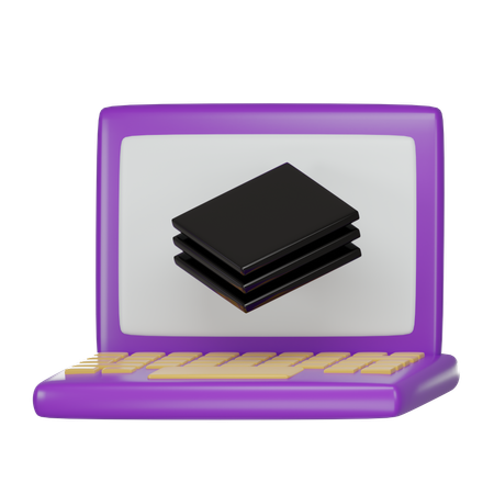 Couche d'ordinateur portable  3D Icon