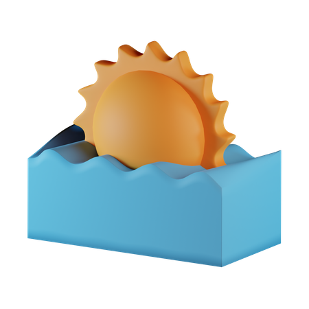 Coucher de soleil  3D Icon