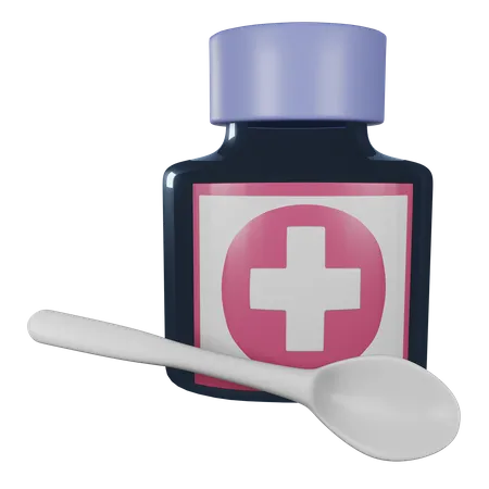 Cough Syrup  3D Icon