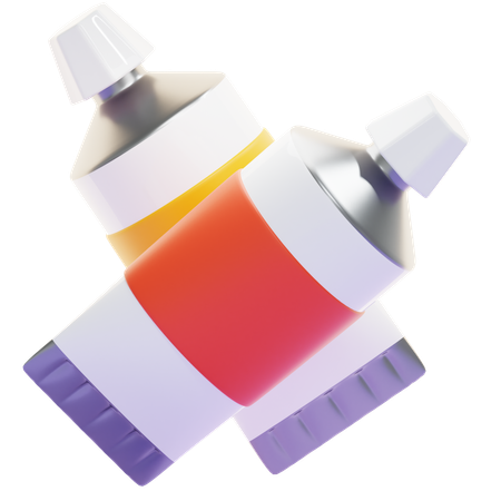 Tube de couleur  3D Icon