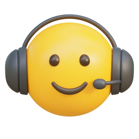 Counselor Wearing Headset Emoji  3D Icon