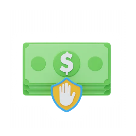 Counterfeit money prevention  3D Icon