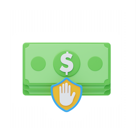 Counterfeit money prevention  3D Icon