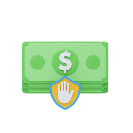 Counterfeit money prevention  3D Icon