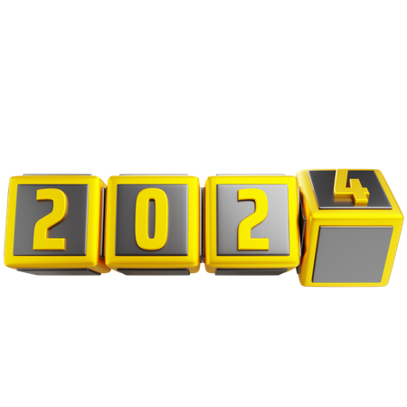 Counting Down 2024  3D Icon