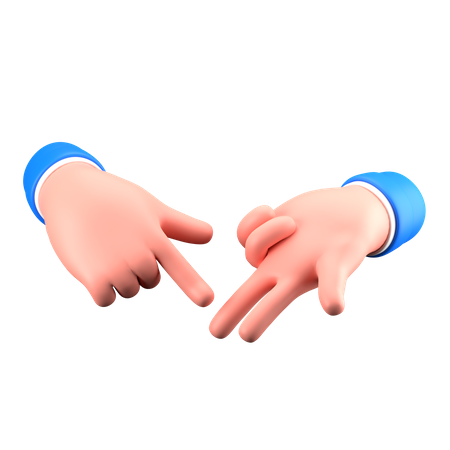 Counting Hand Gesture  3D Icon