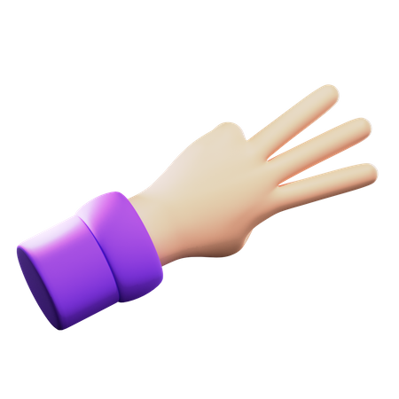 Counting Hand Gesture  3D Icon