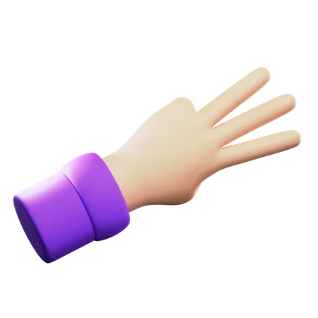 Counting Hand Gesture  3D Icon