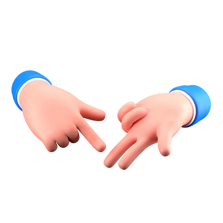 Counting Hand Gesture  3D Icon