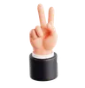 Counting Two Finger Hand Gesture