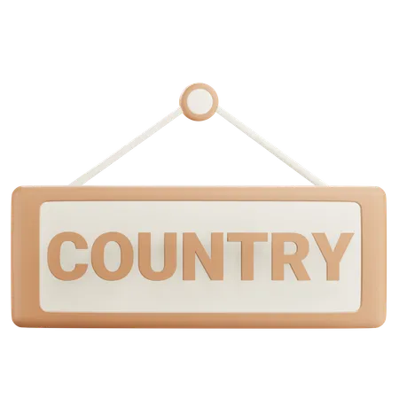 Country Sign  3D Icon