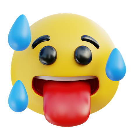 Emoji de coup de chaleur  3D Icon