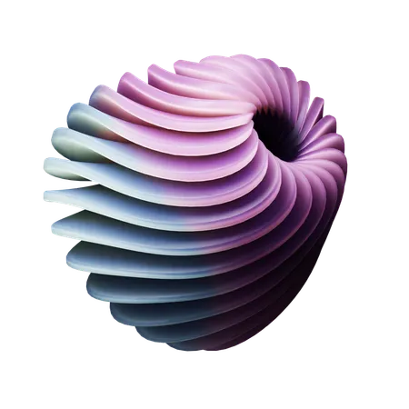 Coupe en cône en spirale  3D Icon