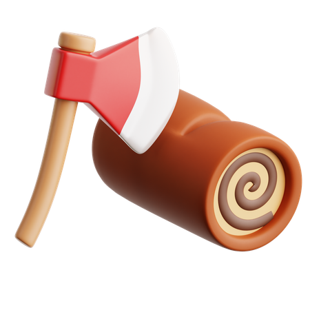 Coupe de bois  3D Icon