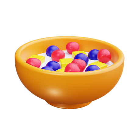 Bol de fruits  3D Icon