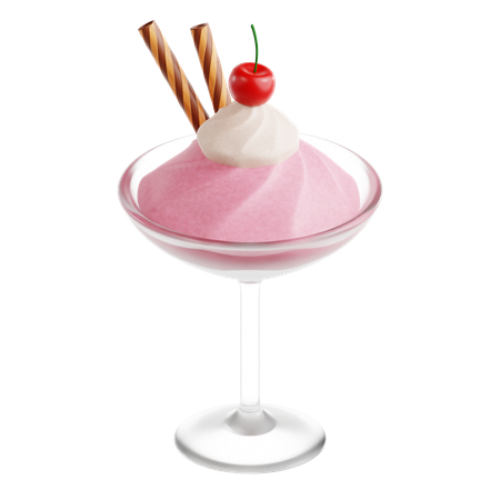 Coupe De Crème Glacée  3D Icon