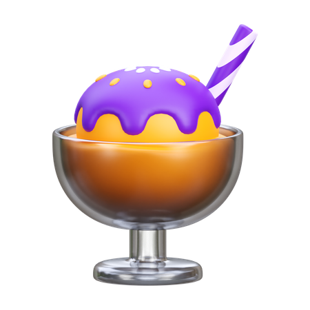 Coupe De Crème Glacée  3D Icon