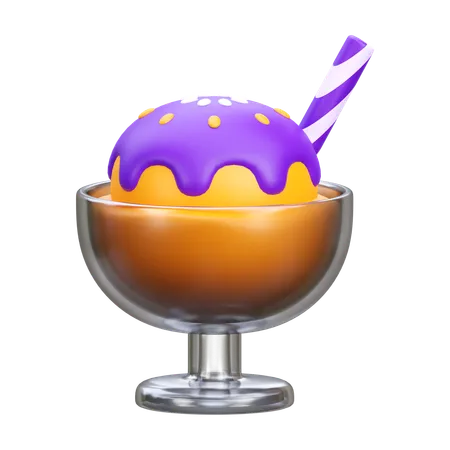 Coupe De Crème Glacée  3D Icon