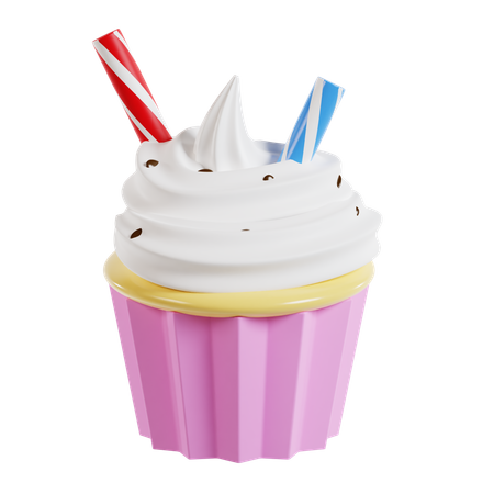 Coupe De Crème Glacée  3D Icon