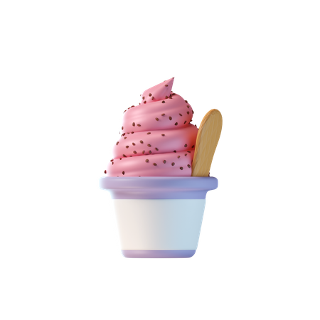 Coupe De Crème Glacée  3D Icon