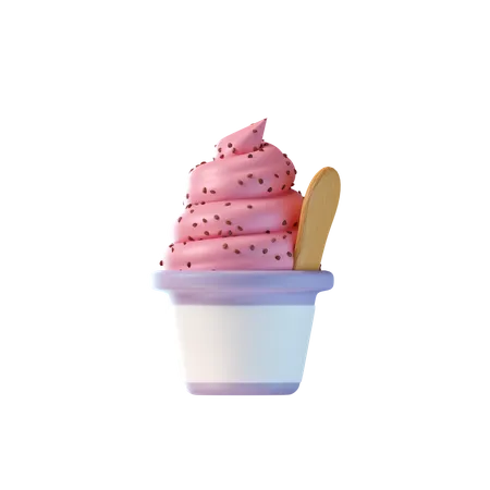 Coupe De Crème Glacée  3D Icon