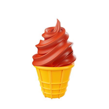 Coupe De Crème Glacée  3D Icon