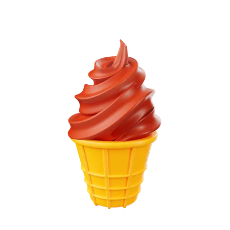 Coupe De Crème Glacée  3D Icon