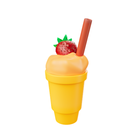 Coupe De Crème Glacée  3D Icon