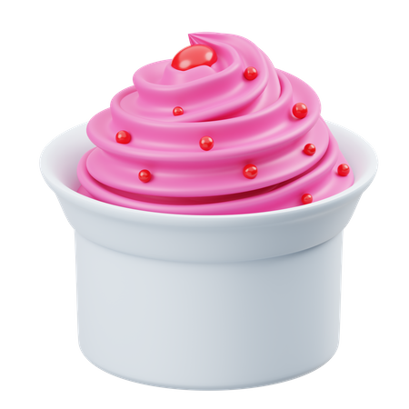 Coupe De Crème Glacée  3D Icon