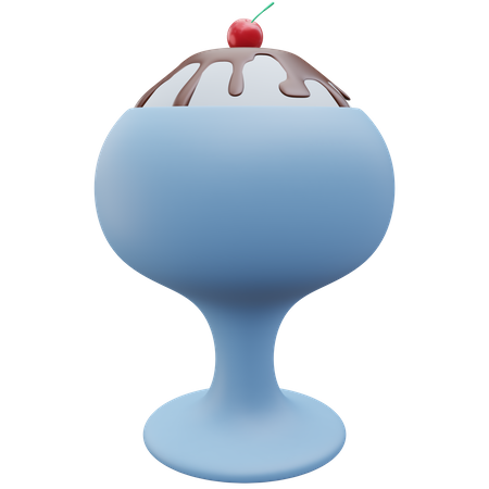 Coupe De Crème Glacée  3D Icon