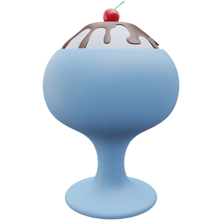 Coupe De Crème Glacée  3D Icon
