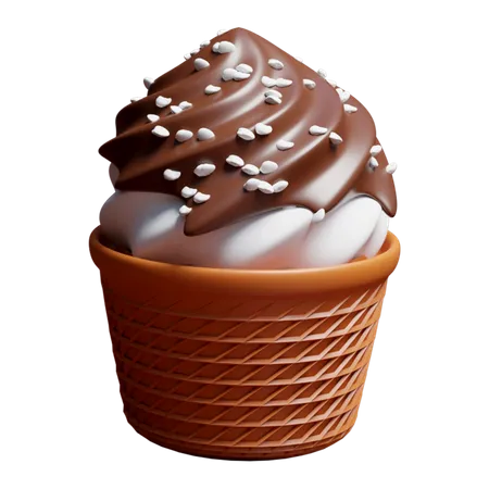 Coupe De Crème Glacée  3D Icon