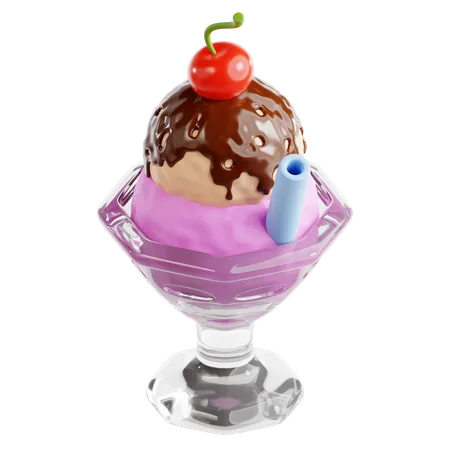 La crème glacée Sundae  3D Icon
