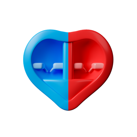 Coeur en coupe transversale  3D Icon