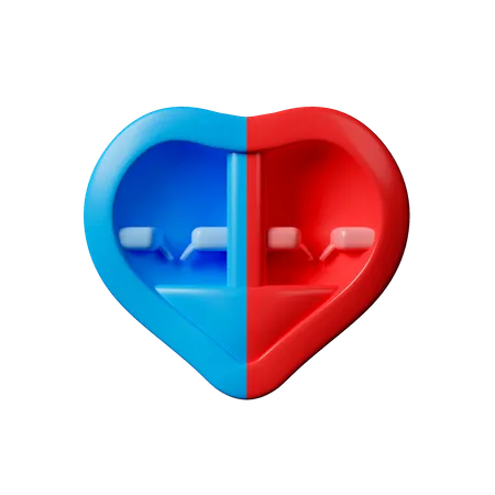 Coeur en coupe transversale  3D Icon