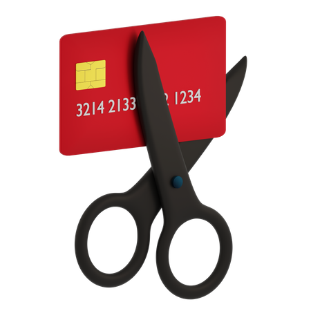 Couper la carte de crédit  3D Icon