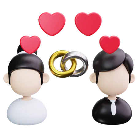 Couple  3D Icon