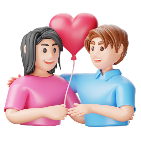 Couple amoureux  3D Icon